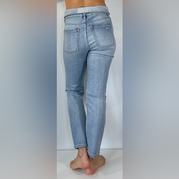 Pistola Woman Light Blue Nico High Rise Mom Fold Over Waist Jeans Size 27 - Picture 5 of 6